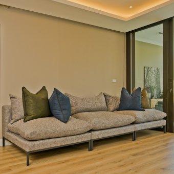 Beautiful laminate herringbone installation throughout a Home in Zimbali.